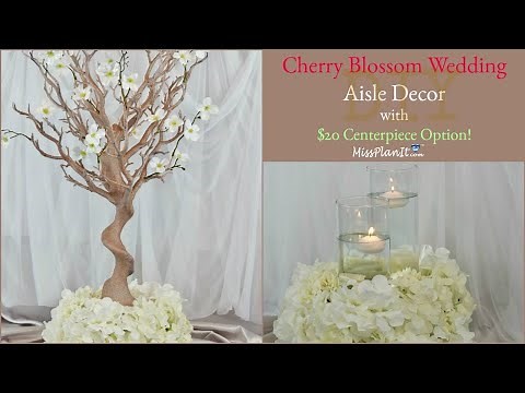 DIY Cherry Blossom Wedding Aisle Decor with Bonus $20 Centerpiece ! | Budget Weddings | DIY Tutorial