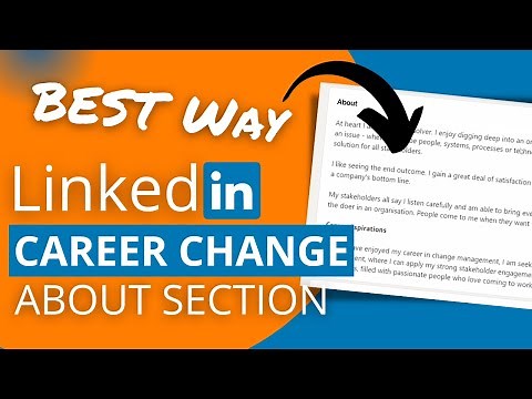 LinkedIn About Section Example for Career Change | How to Write