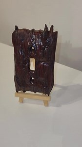 Redwood Lightswitch Cover - Handmade - Polymer Clay - Rustic Forest Decor - Etsy