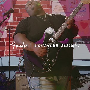 Christone “Kingfish” Ingram is pioneering a new generation of blues with the Kingfish Telecaster Deluxe. Featuring a comfortable “V”-shaped roasted maple neck and two humbucking Custom Kingfish Pickups, it offers improved playability, plus the growling overdriven tones he is known for. The Mississippi Night finish evokes the star-filled sky of his hometown with a purple shimmer that reveals itself in light. Learn more: https://bit.ly/3JYkWmK | Fender