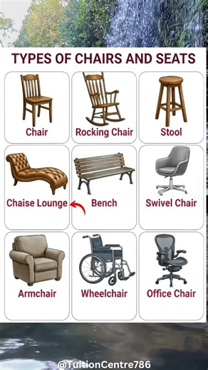 Types of Chairs and Seats | Everyday Furniture Vocabulary 🪑