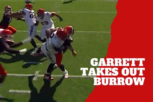 Browns Myles Garrett delivers a huge blow to Bengals Joe Burrow