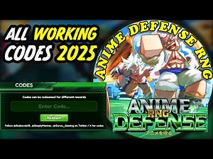 Anime Defense RNG Codes June 2025 ⚠️New ALL WORKING CODES Roblox Anime Defense RNG 2025