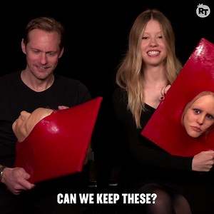 67K views · 2K reactions | #InfinityPool's Alexander Skarsgård and Mia Goth come face to face with themselves after receiving a special gift. "I'm so attracted to myself right now." | Rotten Tomatoes | Facebook