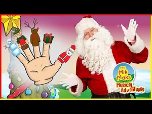 Christmas Finger Family Song | Christmas Nursery Rhymes for Kids | The Mik Maks