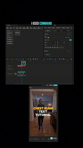 #capcuttutorial Chest Bump Through Text