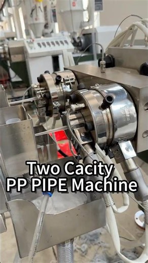 . PP Pipe Extrusion Machine with 2 cavities#double output PP pipe machine