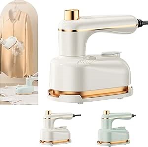 Handheld Portable Steam Iron for Clothes – 2-in-1 Mini Travel Steamer with Fast 1000W Heat-Up, Anti-Scald Base, Compact Steamer Iron for Home, Dorm, and Travel Use (White)