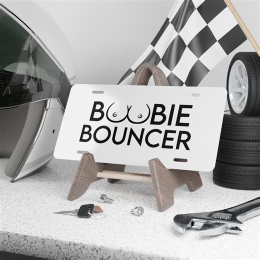 Boobie Bouncer Funny License Plate, Novelty Car Tag, Humorous Vanity Plate Gift - Etsy