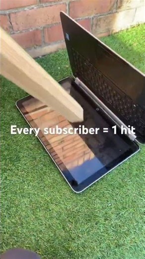 How many hits am I doing? #fyp #subscribe #destruction #laptop