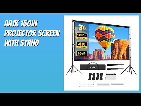 REVIEW (2026): AAJK 150in Projector Screen with Stand. Features