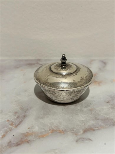 Antique Reed & Barton Sterling Silver Pill Box With Blue Enamel Interior – Victorian / Edwardian Vanity Trinket - Etsy