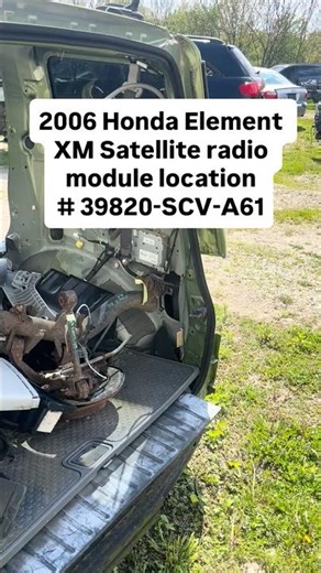 2006 Honda Element XM Satellite radio module part number 39820-SCV-A61 location on car