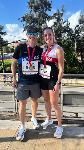 The Athens Marathon! Marathon #7. One of the coolest marathons I’ve ever done and definitely the most amazing finish! You get bussed out to the town of Marathon and then run back to Athens. It’s advertised as one of the hardest marathons, but most of the uphill was very gentle. It just seemed to go on forever 😂 And you get to enjoy 10km downhill from 32km if you haven’t gone out too fast. I decided to run more of an easy pace with my husband as he didn’t want to race it hard. Plus I’m about to 