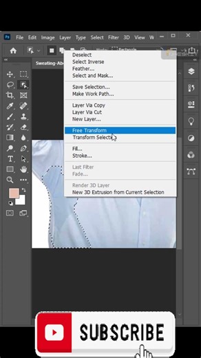 How to Remove Sweat Stains in Photoshop (1 Click Trick) #photoshop #shorts