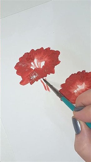 The easiest watercolor flower ever
