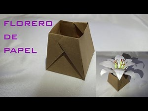 Cómo hacer florero de papel, origami
