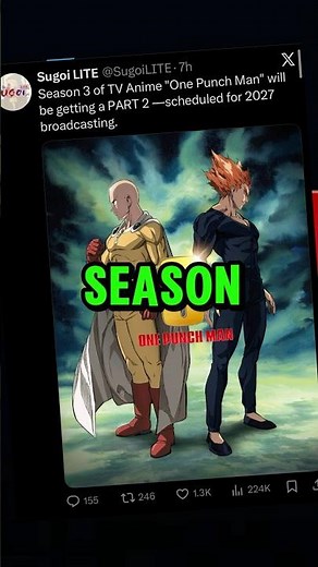 One Punch Man Season 4 Already Confirmed