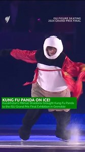 Kung Fu Panda on Ice! 🐼 ❄️ Kazakhstan's Mikhail Shaidorov brought Kung Fu Panda to life for the ISU Figure Skating Grand Prix Final Exhibition showcase in Grenoble ⛸- ISU Grand Prix Final 💻📱 - SBS On Demand | SBS Sport