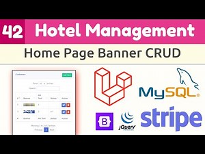 Laravel Full Course - Hotel Management System | Home Page banner Crud #42