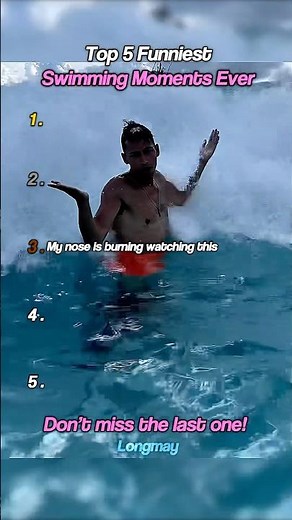Top 5 Funniest Swimming Moments Ever #shorts