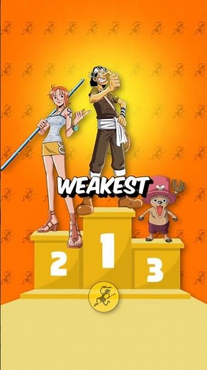 Nami Usopp and Chopper are fighting over who is the weakest