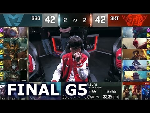 SKT vs SSG - Game 5 Grand Finals Worlds 2016 | LoL S6 World Championship Samsung vs SK Telecom T1 G5