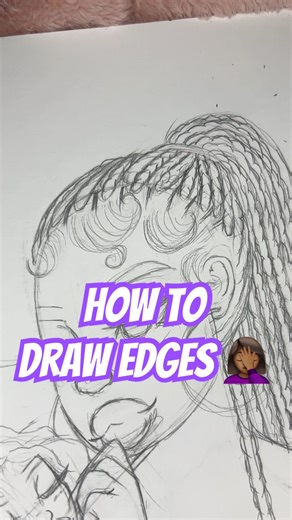 Tutorial | how to draw edges 💆🏾‍♀️✨✍🏿 #art #tutorial #shorts