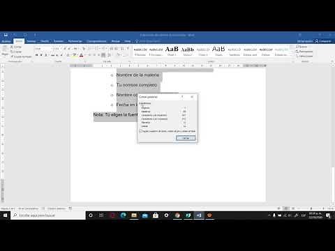 Contar palabras y caracteres en Word