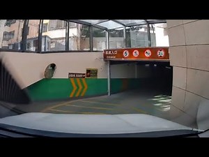 Underground parking garage entrance