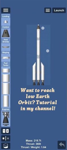 Reach Low Earth Orbit in SpaceFlight Simulator- Tutorial |