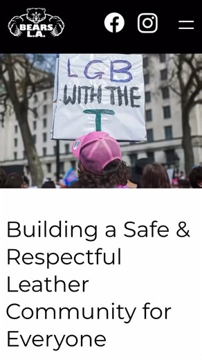 Bears LA on Instagram: "We’re proud to share that our Transgender and Nonbinary Inclusion in Leather Communities Training is now available on the Bears LA website. Our bear and leather communities include trans, femme, and nonbinary bears, and they belong here fully, safely, and without question. This training is part of our ongoing commitment to education, accountability, and creating spaces rooted in respect, consent, and care. The session offers practical guidance, real-world scenarios, and t