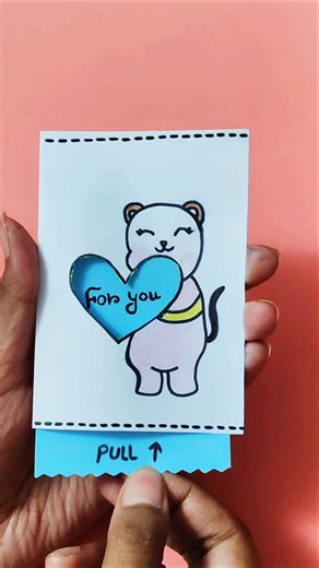 Cute Love Card Paper Craft ❤️ | Easy DIY Valentine Card #Shorts