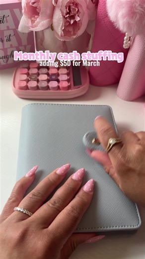 March done - $50 added , I can’t wait to finish this one 😃 #100envelopechallenge #sinkingfunds #financialfreedom #savingmoney