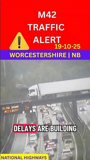 M42 COLLISION ⚠️ | NORTHBOUND | LANE CLOSURES ❌ | WORCESTERSHIRE #uk #road #alert #delays #traffic
