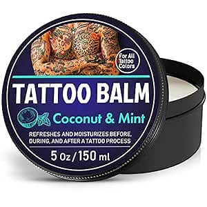 Colorful Tattoo Balm Aftercare Brightener for Old Tattoos, Soothing Cream for Tattooing, Moisturizer Tattoo Care Butter for Before Tattoo & After, Natural Tattoo Color Enhancement Crema Para Tatuajes