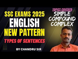 SSC ENGLISH - NEW PATTERN🔥| TYPES OF SENTENCES | BY CHANDRU SIR | SIMPLE, COMPOUND, COMPLEX IN TAMIL