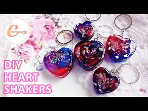 DIY Epoxy Resin Craft | Making Resin Shaker Keychains | How to make Resin Shaker Charms?
