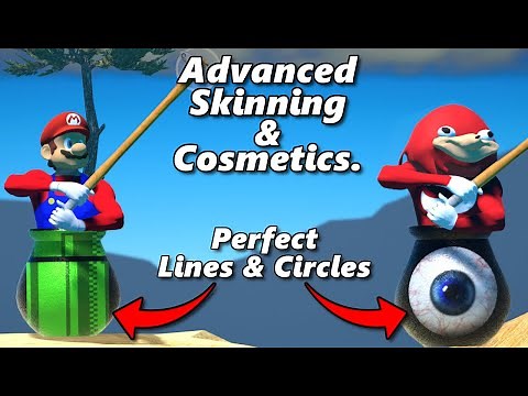 Getting Over It Cosmetics Guide - Pot Skins, Player Skins & Custom Models.