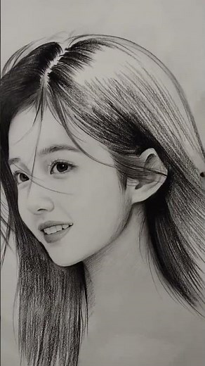 How I drew this girl's face so realistically #drawing #pencilart #arttutorial