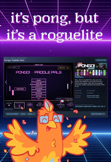 Wishlist Pongo! Paddle Pals! On Steam now!! #indiegame #indiedev #videogames #retrogaming #gamers