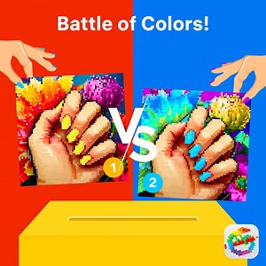 143K views · 402 reactions | It’s a battle of colors  Drop 1 or 2 below ⬇️⬇️ | Pixel Art - Color by Number | Facebook