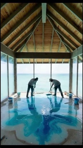 Building a Luxury Maldives Villa: Ocean-Inspired Epoxy Floor! 🌊✨