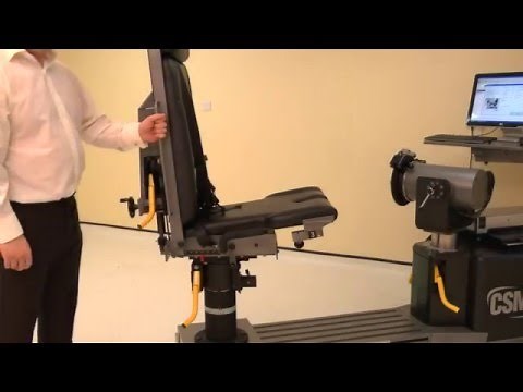 Hip flexion and extension standing setup Isokinetic Humac or Cybex Norm