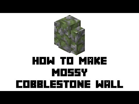 Minecraft Survival: How to Make Mossy Cobblestone Wall
