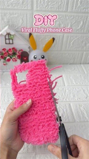 DIY Viral Fluffy Phone Case! 🌸📱 | Easy Yarn Hack