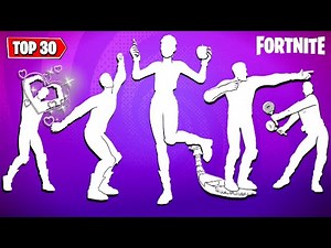 TOP 30 POPULAR FORTNITE DANCES WITH THE BEST MUSIC! (Maps, Young Black & Rich, Evil Homer)