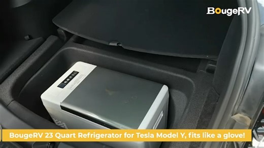 Watch BougeRV 23 Quart Refrigerator fits Tesla Model Y Car Trunk on Amazon Live