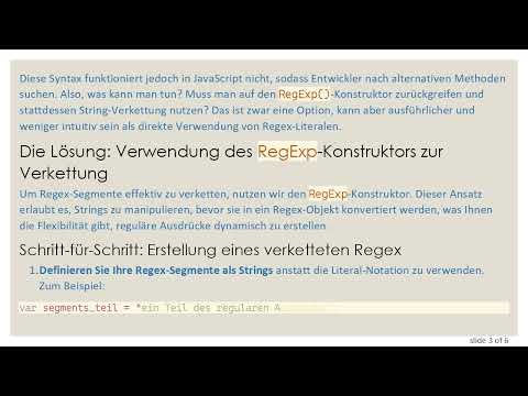 Regex-Literale Verkettung in JavaScript