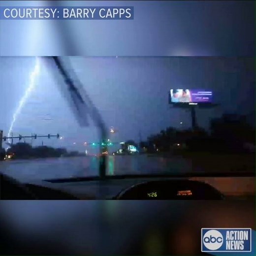 WOAH 😱 While on his way to work, a driver captured video of when all the power went out around him moments after lightning struck at Alderman Rd and US 19 in Pinellas County. Be careful on the roads this morning! Check out today's hourly forecast >> https://wfts.tv/2jy9Lth | Tampa Bay 28 - WFTS